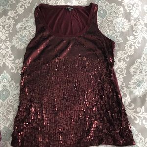 Wine colored sequins tank